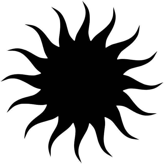 Silhouette Sun Clipart - Greek God Apollo Symbol Sun (640x640)