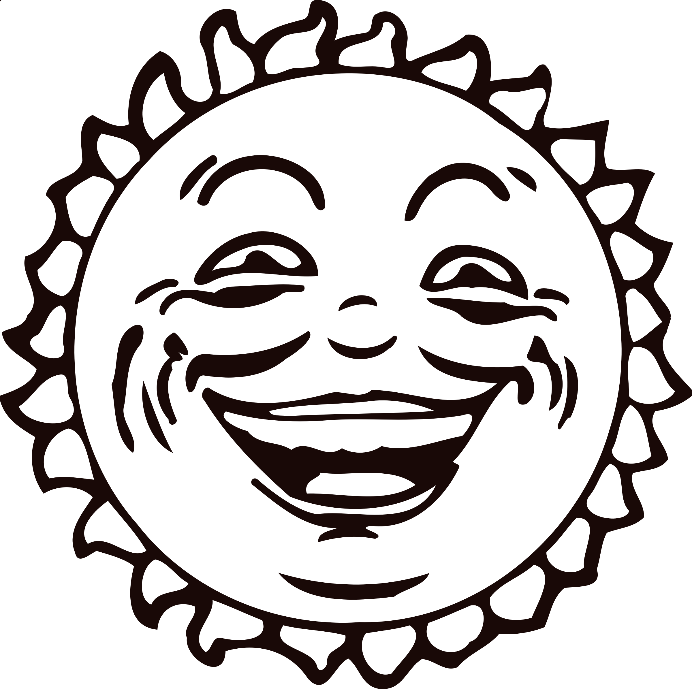 Sun Face Clip Art - Portable Network Graphics (2400x2390)