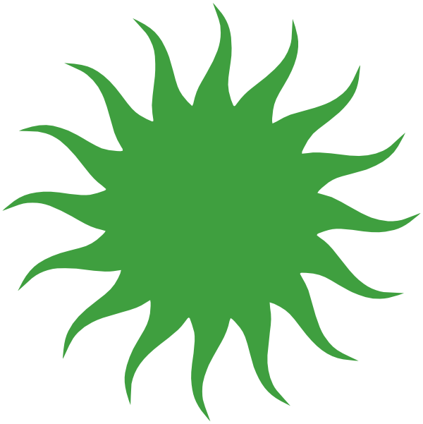 How To Set Use Green Sun Svg Vector - Greek God Apollo Symbol Sun (600x601)