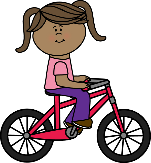 Clipart Girl Riding Bike A Bicycle Clip Art Image - Broken Chain Gary Soto (600x650)