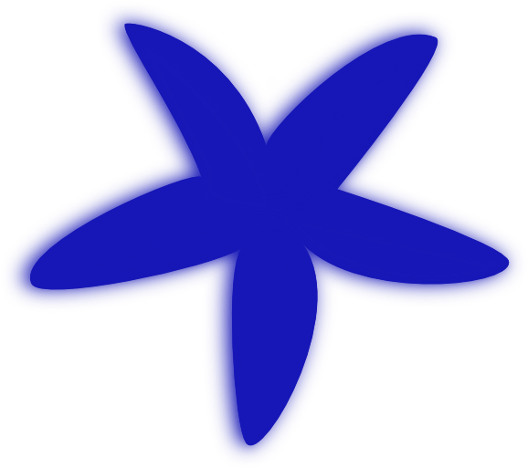 Blue Starfish Clip Art - Blue Starfish Cartoon (600x534)