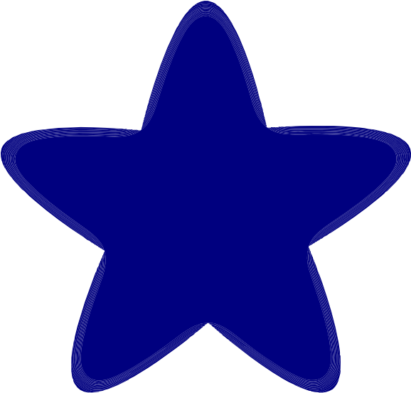 Rounded Star No Background Clip Art - Rounded Star Vector Png (600x587)