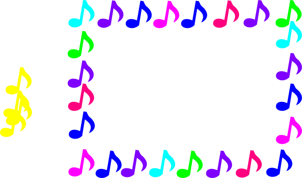 Small Music Notes Clipart (600x353)