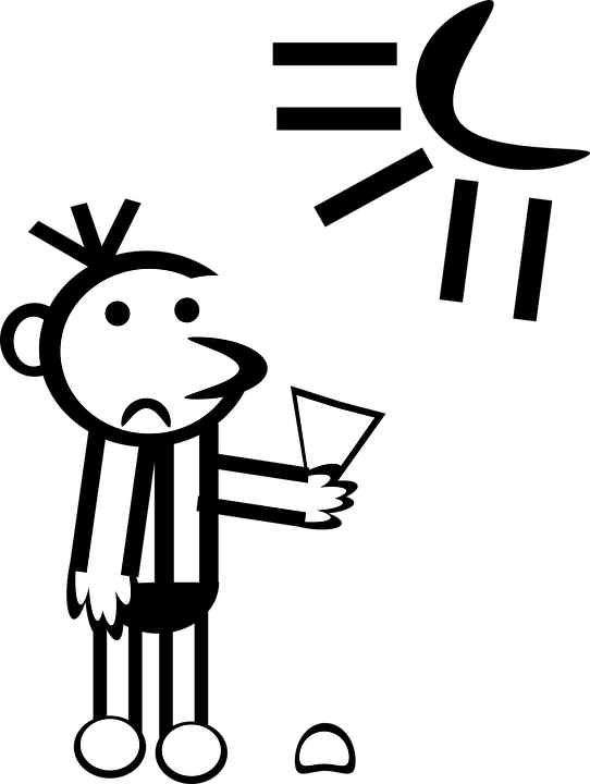 Unhappy Man Summer Sun Glass Broken Celebrate - Lost Kid Png (542x720)