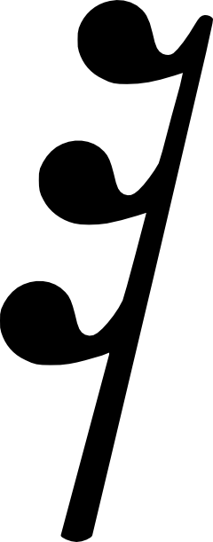 Music Note 2nd Rest Clip Art - Sixteenth Rest In Music (240x611)