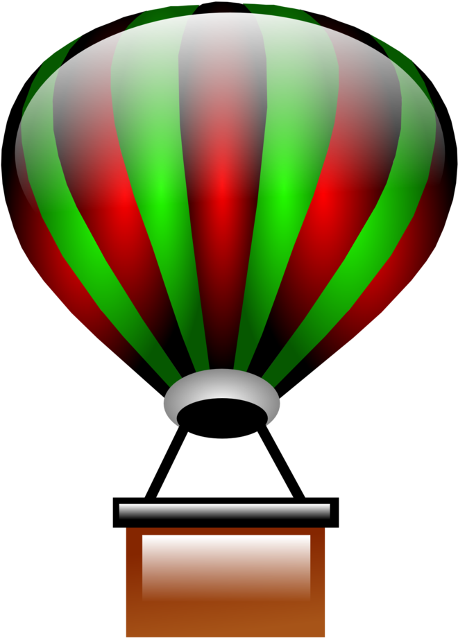 Hot- - Red And Green Hot Air Balloon (2400x2400)
