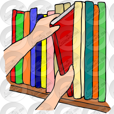 Library Clipart - Put Away The Books (380x380)