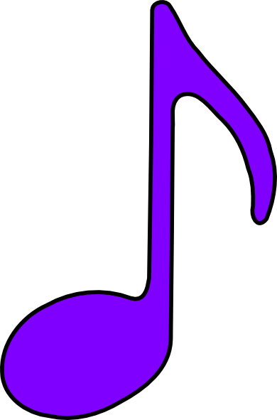 Purple Music Note Png (390x591)