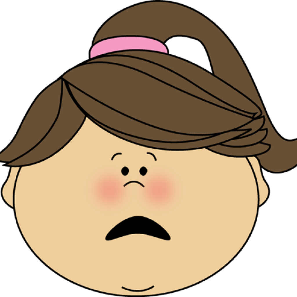 Scared Face Clipart Free Scared Face Cliparts Download - Scared Face Cartoon Girl (1024x1024)