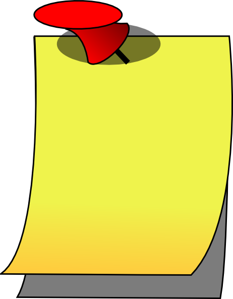 Sumptuous Note Clipart Post It Clip Art At Clker Com - Post It Note Clip Art (462x593)