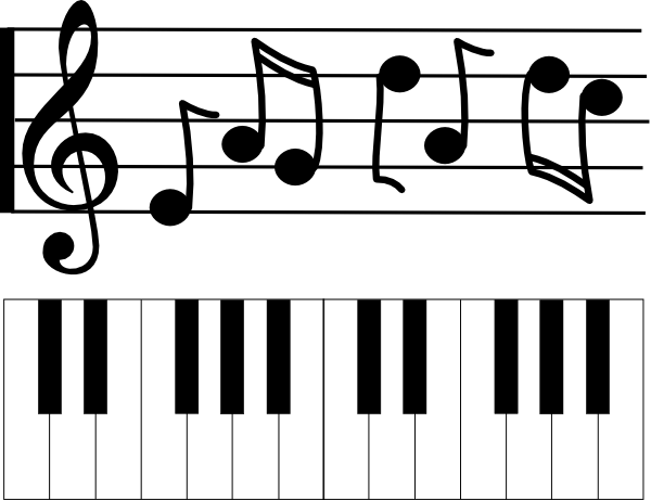 Free Clipart Music - Music Notes Clip Art (600x461)