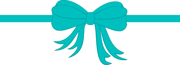 Turquoise Bow Clip Art - Turquoise Bow Clip Art (600x218)