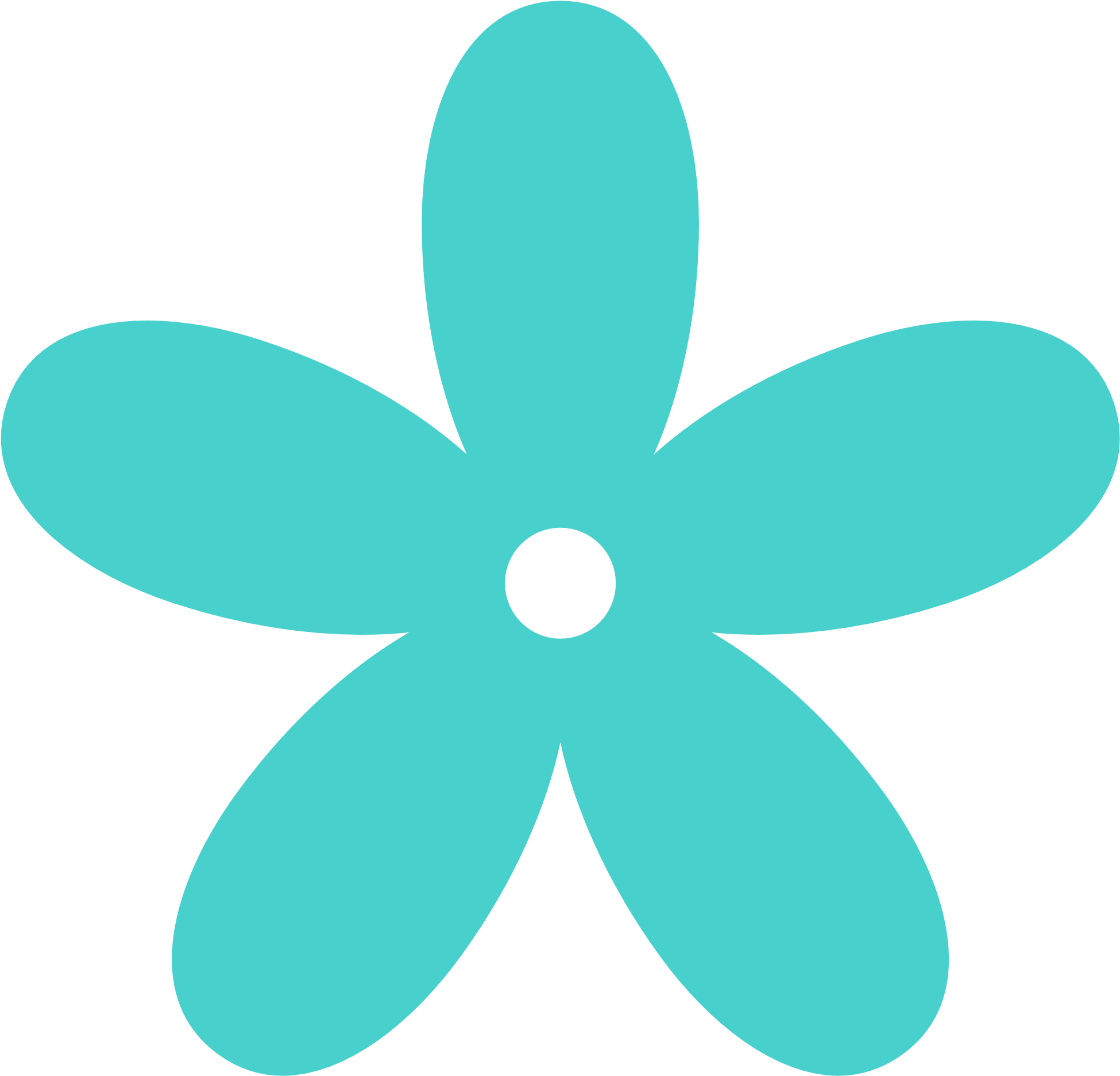 Turquoise Cliparts - Flower Clipart Png (1969x1952)