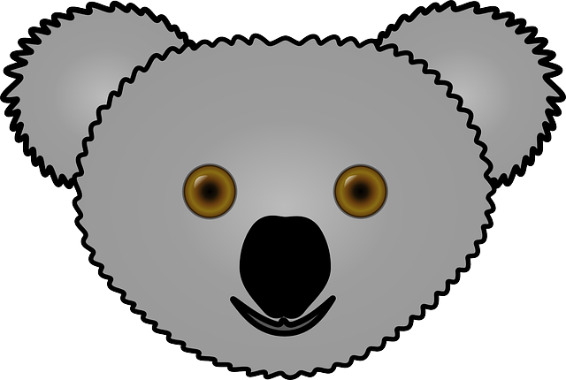 Free Vector Koala Clip Art - Animals Face Pictures Clipart (640x430)