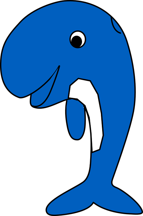 Blue Whale Svg Clip Arts 396 X 599 Px - Clipart Of Blue Whale (500x756)