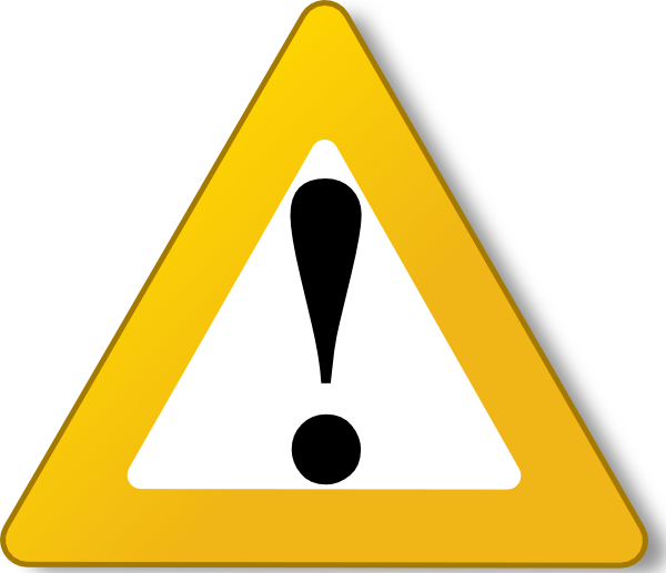 Free Vector Warning Yellow Clip Art 117036 Warning - Yellow Triangle Warning Light (600x517)