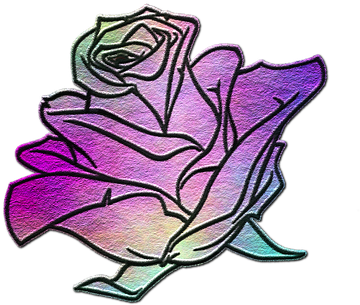 Flower, Rose, Material, Stripe, Color - Naszywka Png (496x340)