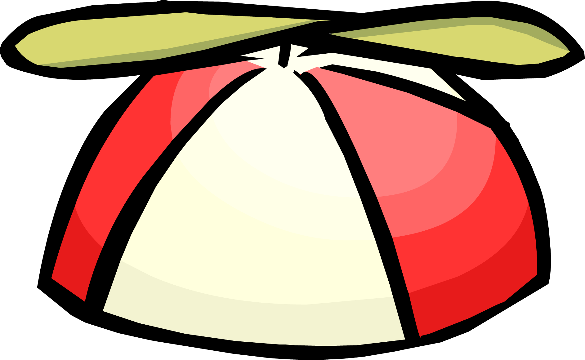 Helicopter Clipart Hat - Club Penguin Propeller Hat (1886x1161)