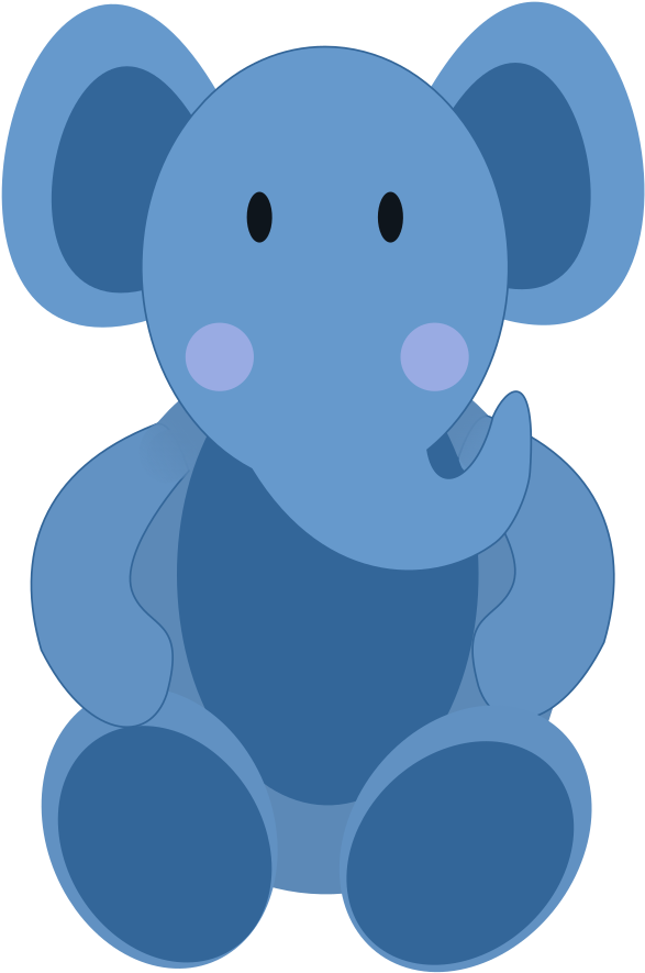 Clipart Baby Elephant - Baby Stuffed Purple Elephant Greeting Cards (1697x2400)