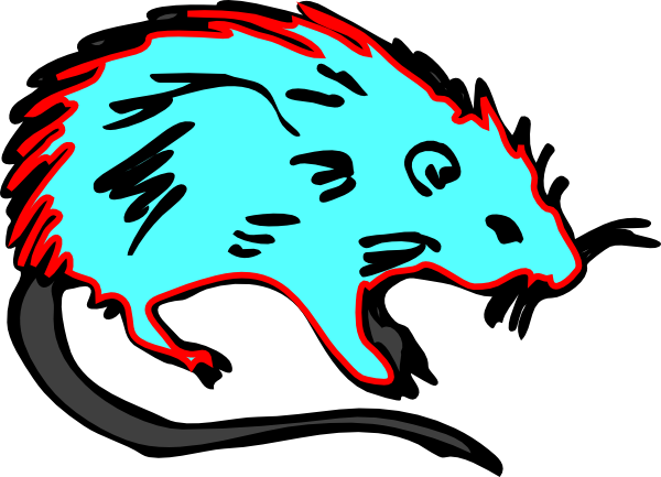 Hot Blue Rat Clip Art At Clker - Burial Of The Rats (600x433)