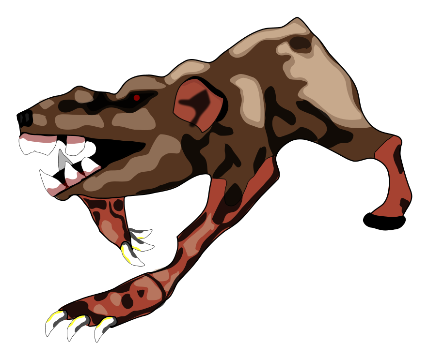 Rat Brain Clipart, Vector Clip Art Online, Royalty - Diseased Rat Png (900x730)