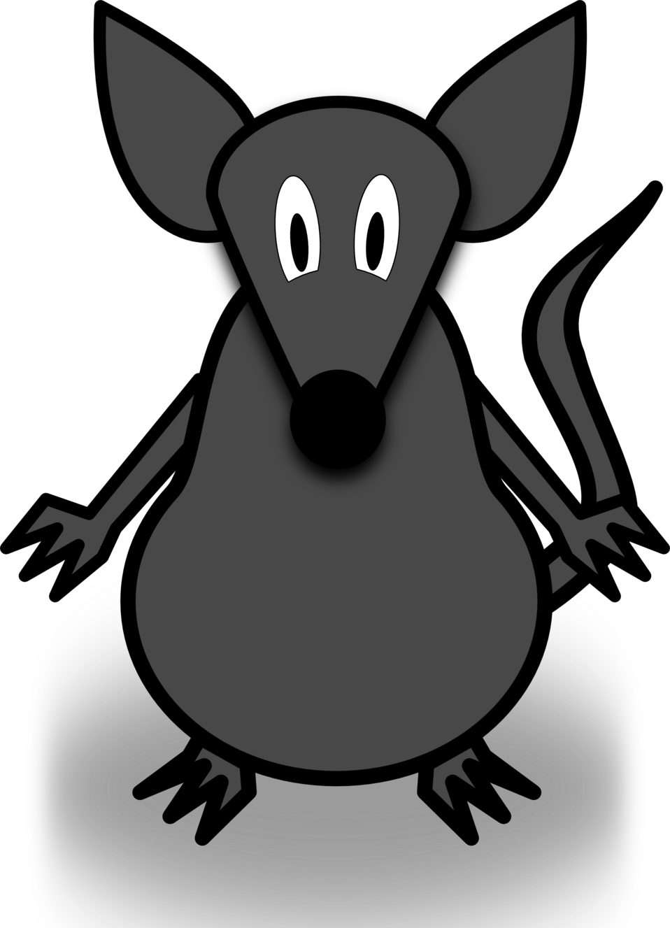Mouse - Cartoon Mouse Wall Clock (958x1327)