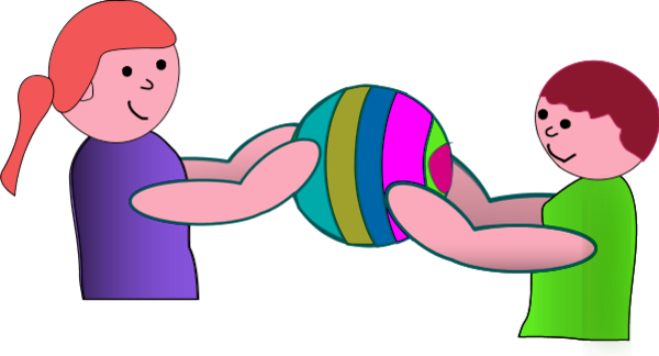 Sharing Clipart - Sharing Toys Clipart (600x324)