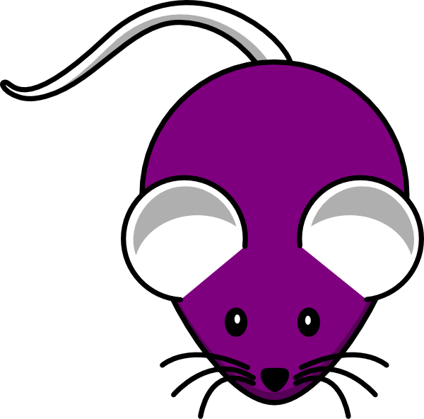 Purple Mouse Clip Art At Clker - Maus Clipart (600x592)