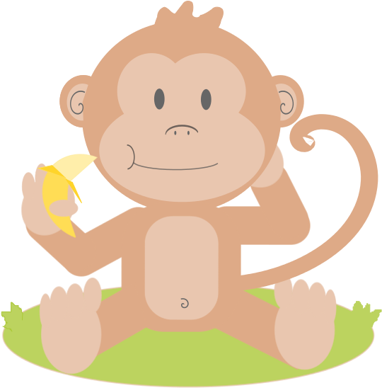 Baby Koala Clipart - Baby Monkey Clip Art (566x639)