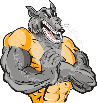 Tough Rat Clip Art (338x361)