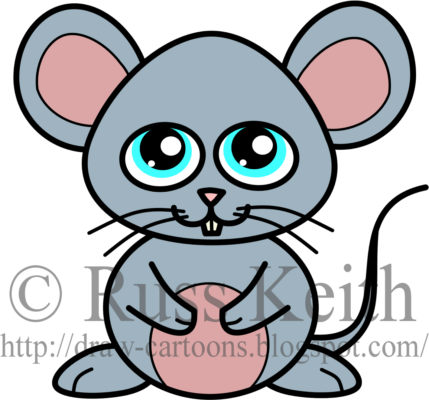 Cartoon Mouse - Draw A Mouse Cartoon (1538x1600)