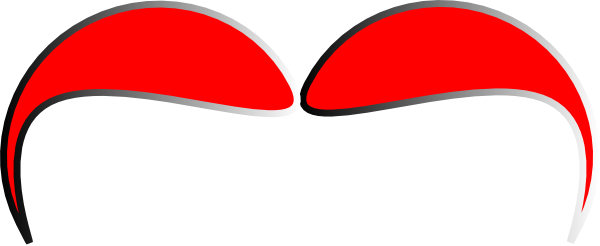 Red Mustache Clip Art At Clker - Red Mustache Clip Art At Clker (600x246)