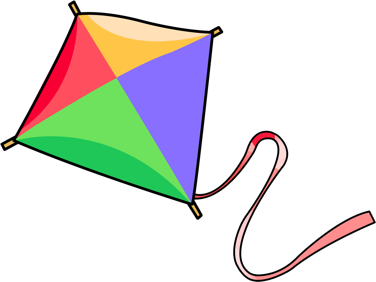 Free To Use & Public Domain Kite Clip Art - Cartoon Picture Of Kite (1600x1200)