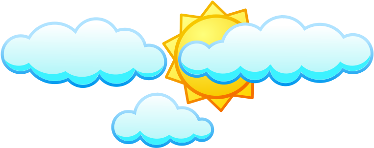 Free Sun Under Clouds - Clip Art (1889x750)