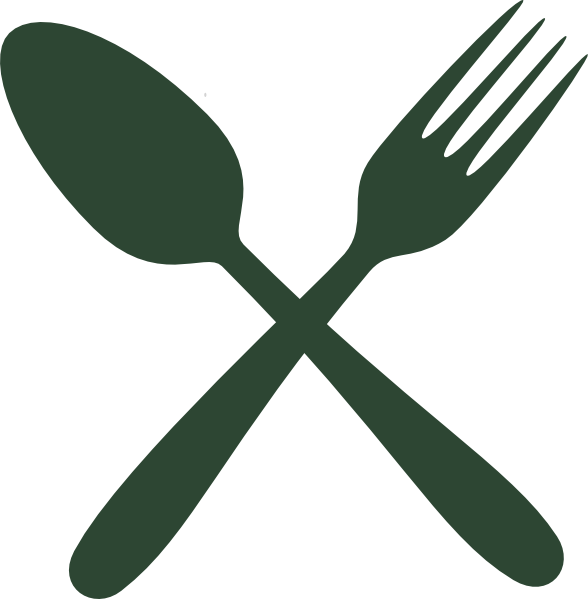 Green Cutlery Clip Art - Clip Art Cutlery (588x599)
