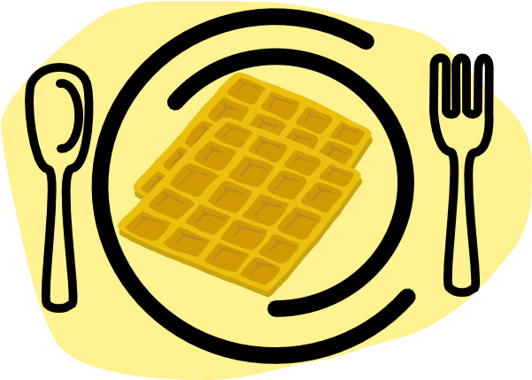 Waffle Plate Fork Clip Art At Clker - Waffle Clip Art (600x454)