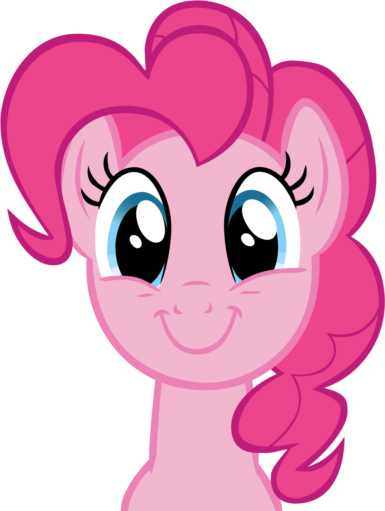 Pie Clipart Pink - My Little Pony Pinkie Pie Face (1600x2062)