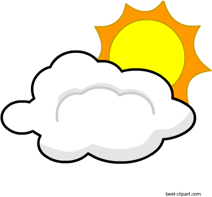 Free Sun And Cloud Clip Art Image - Free Sun And Cloud Clip Art Image (450x450)