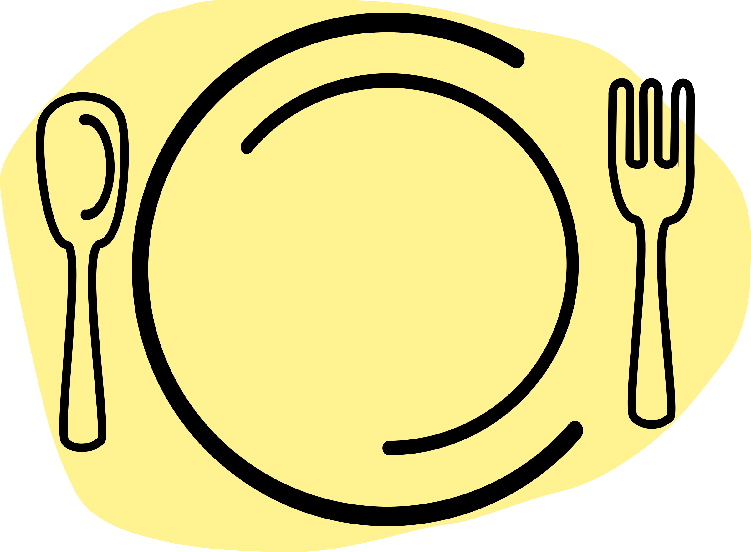 Plate With Spoon And Fork - Cooking Clipart (2400x1766)