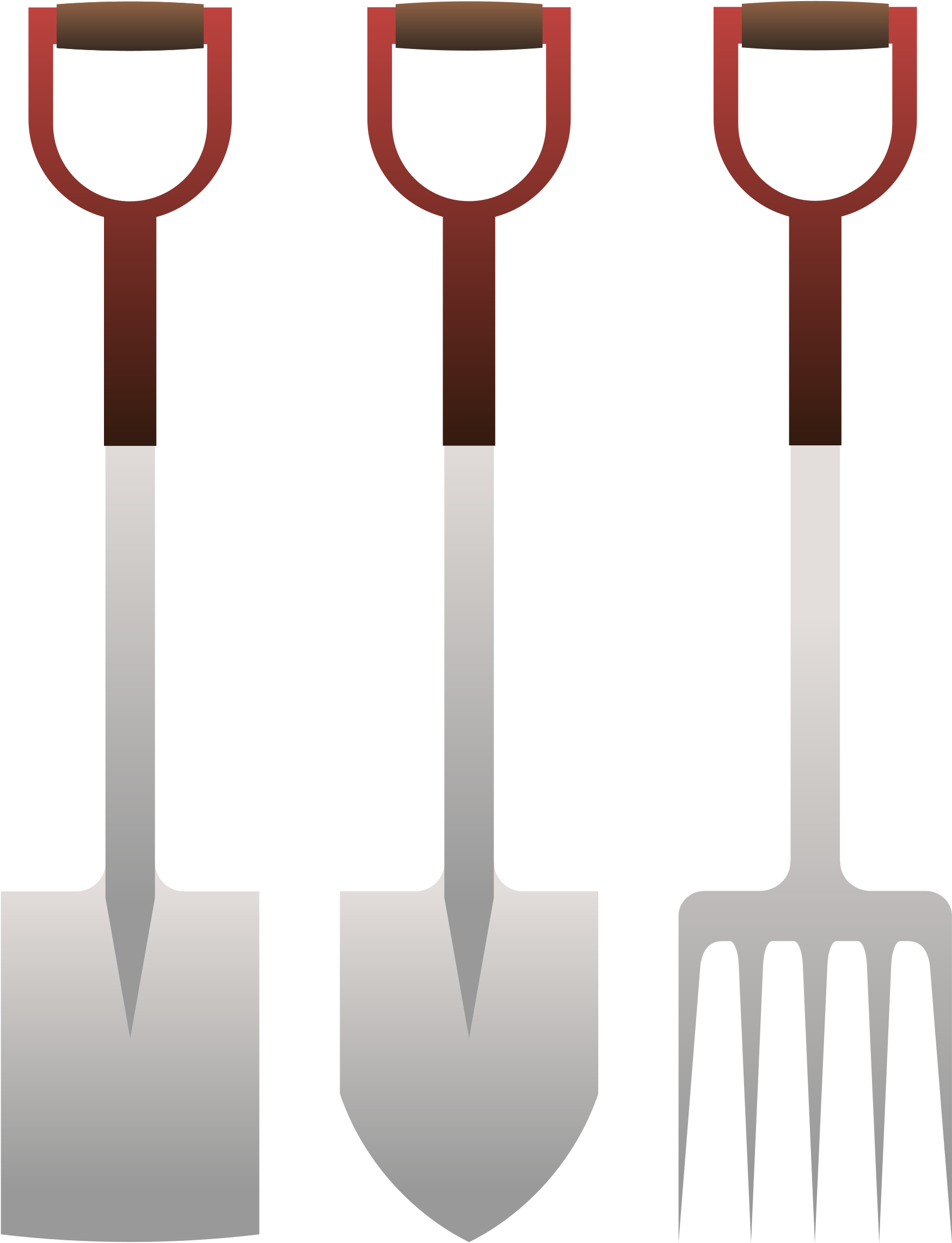 Big Image - Spade And Fork Clipart (1891x2400)