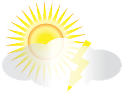 Sun And Thunder Clouds - Weather (461x399)