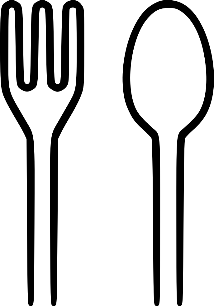 Spoon And Fork Clipart - Spoon And Fork Png (687x980)