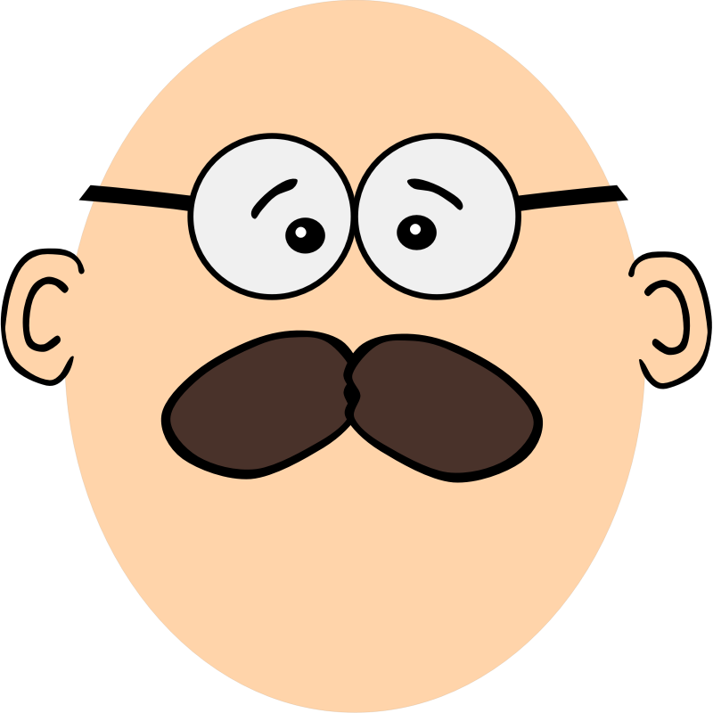 Medium Image - Guy With Mustache Cartoon (800x800)