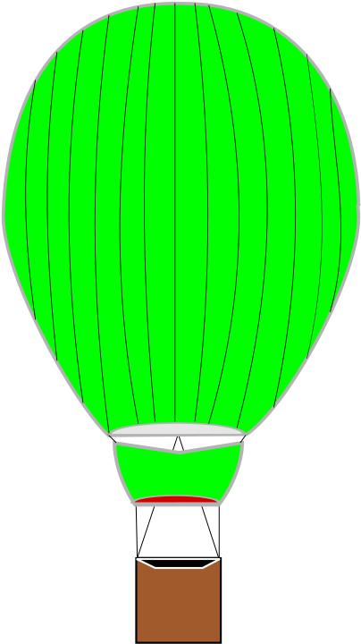 Hot Air Balloon Clip Art - Green Hot Air Balloon Clip Art (637x900)