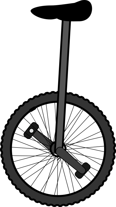 Clipart Info - Unicycle Clipart Black And White (449x800)