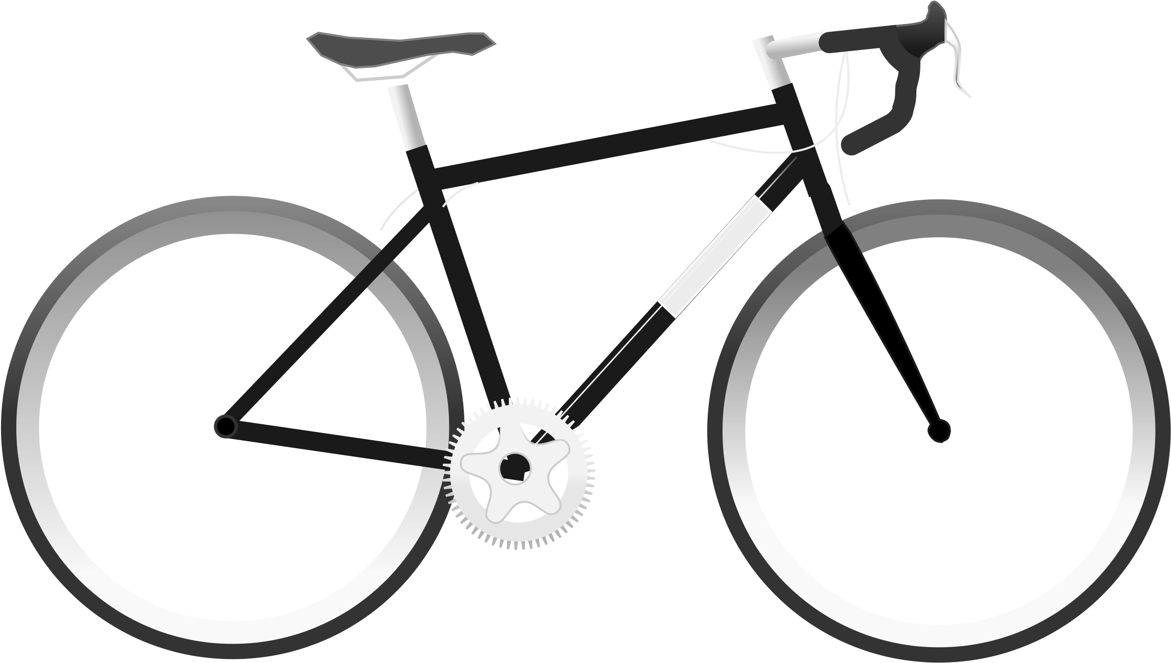 Bicycle Clip Art - Cartoon Bike Transparent Background (2400x1410)