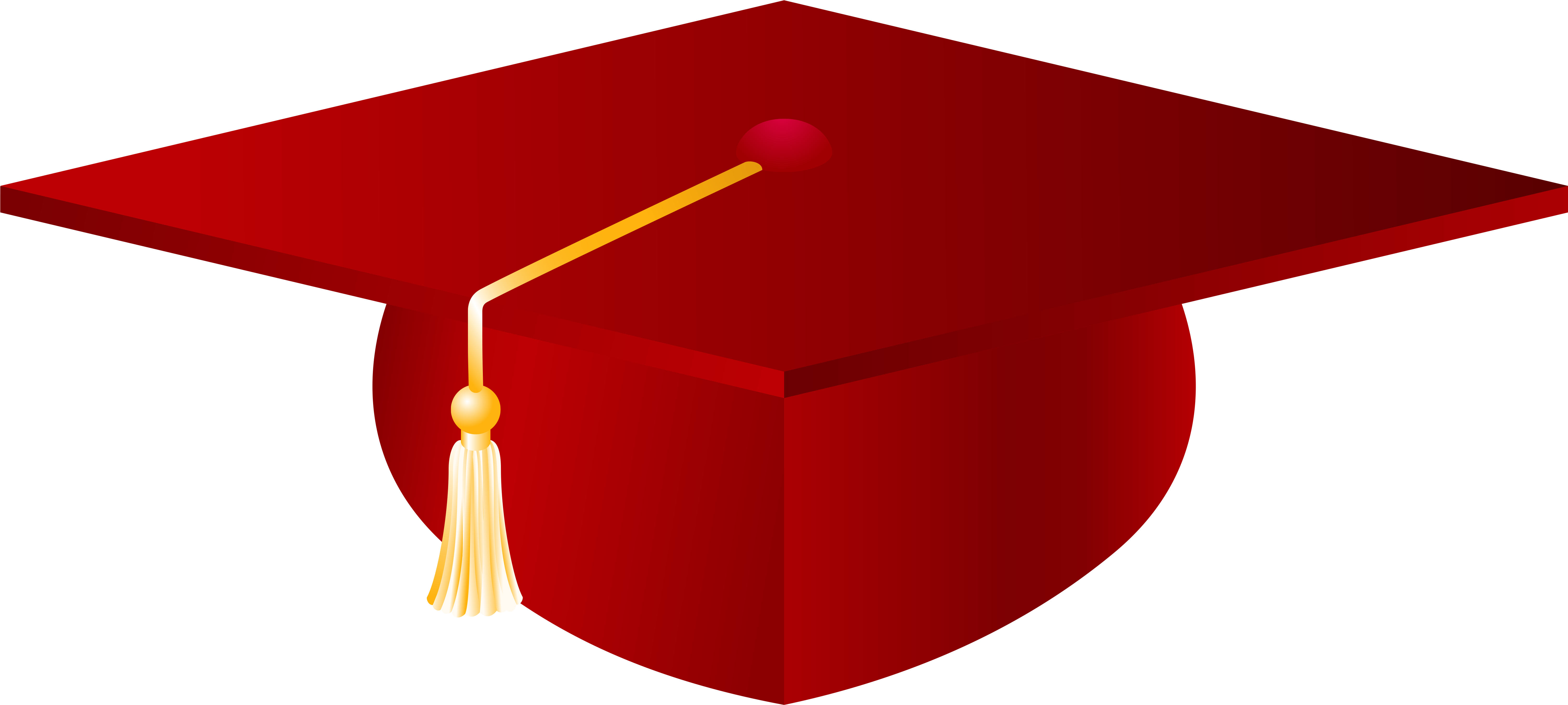Clip Art Clip Art Graduation Cap - Graduation Cap Png (6144x2904)