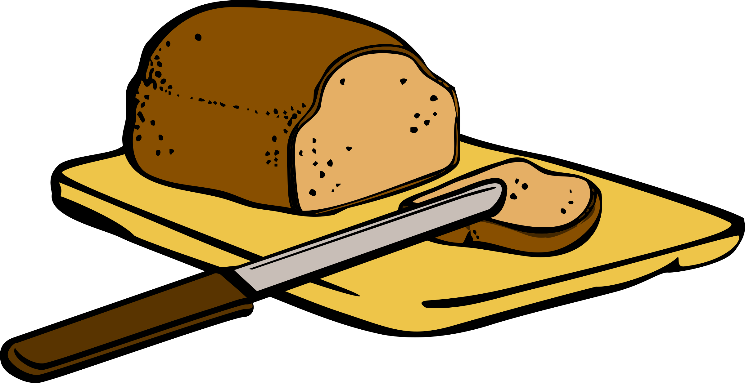Paring Knife Clipart Clip Art Of 4 Clipartwork - Slicing Bread Clipart (2400x1235)
