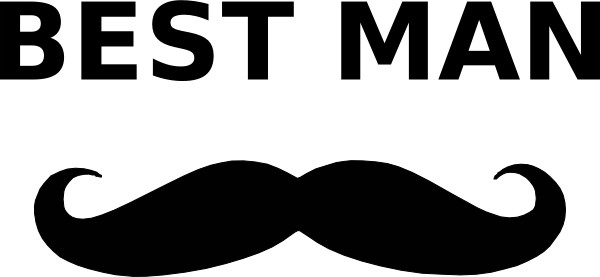 Best Man Stash Bold Clip Art At Clker - Best Man Clipart (600x277)