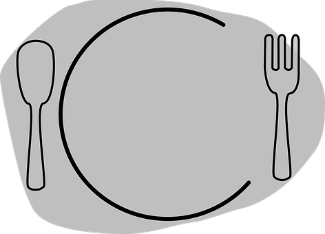 Plate, Fork, Dishes, Eating, Restaurant - Prato Garfo E Faca Png (472x340)